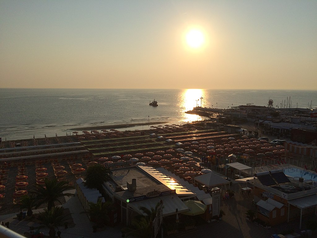 Spiaggia di Riccione allalba